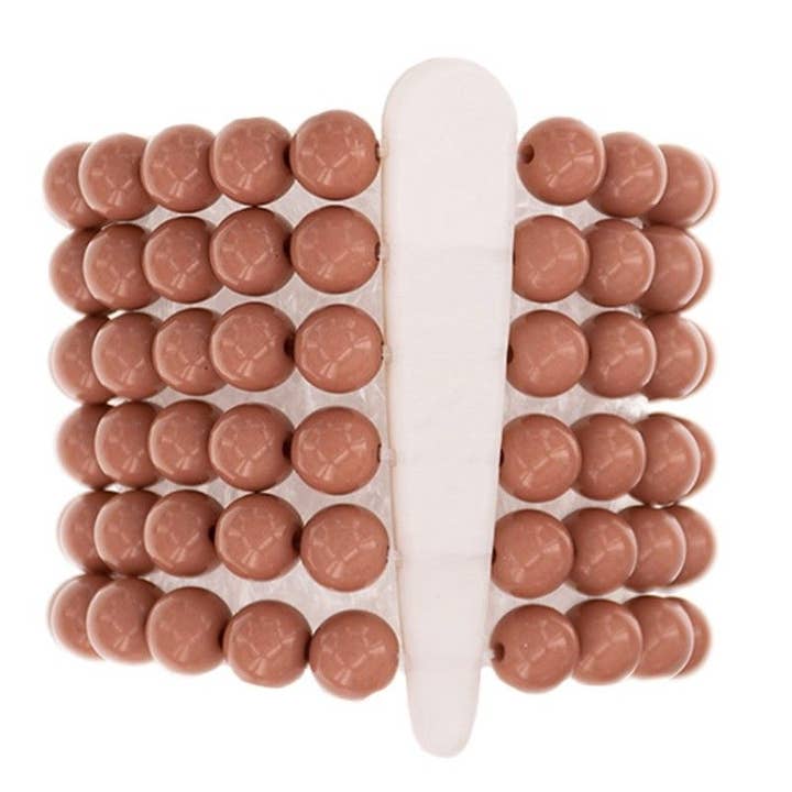 Brown ✨ Boho Chic Multilayer Beaded Bracelet 🌸🌿 for wholesale on Faire