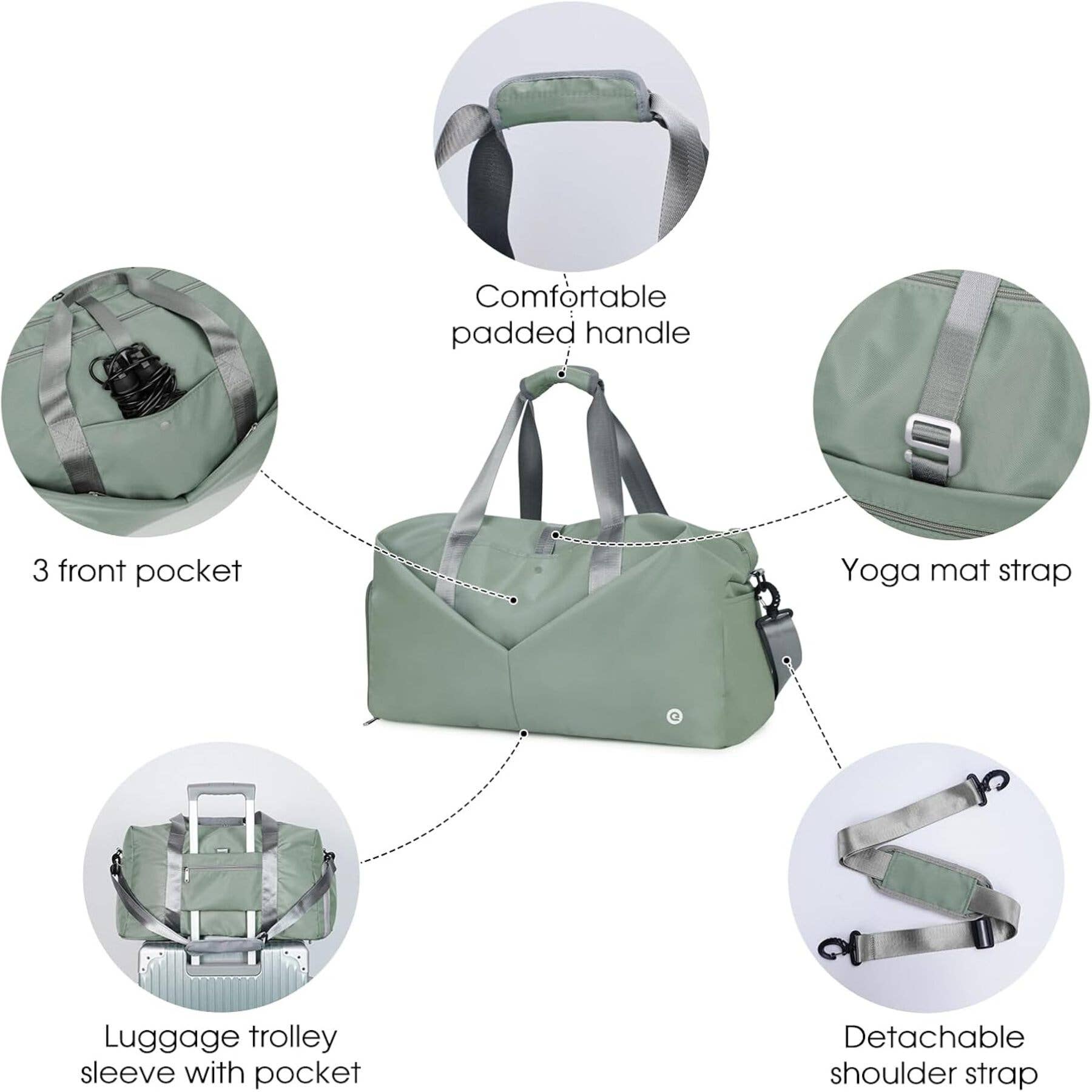 wandf – Großhandel Weekender-Tasche – Damen – Ceneda 20" Sporttasche mit Nassfach und Schuhfach13