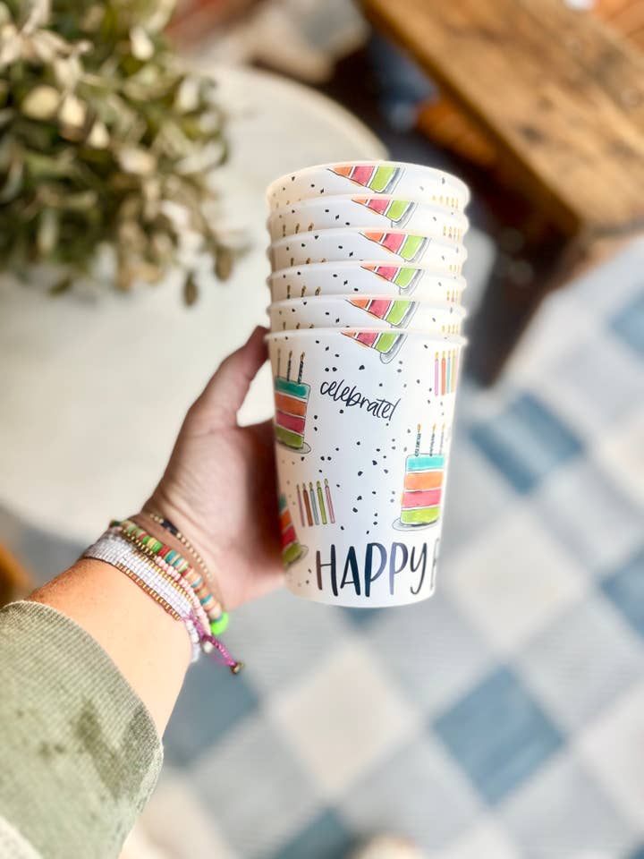 NEW DESIGN-Birthday Reusable Party Cups for wholesale by Happy By Rachel, LLC
