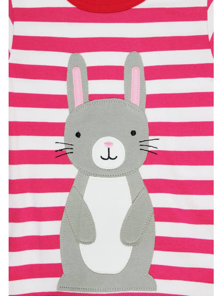 Toby Tiger - Wholesale T-Shirt - Kids - Organic Bunny Applique Short Sleeved T-Shirt