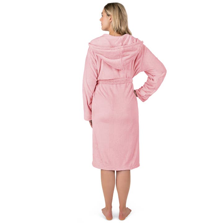 Pavilia - Wholesale Robe - Women's - Women's Classic Fleece Robe with Hood4
