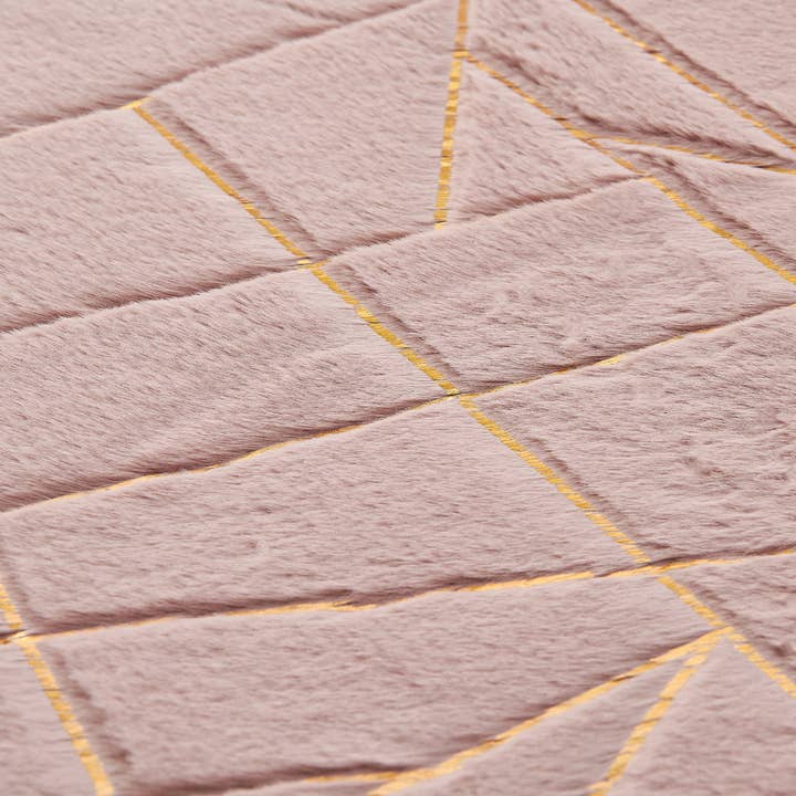 Amazing Rugs – Tapete por atacado – Tapete de Pó Lírio Geométrico Dourado Dourado Chinchilla Faux9