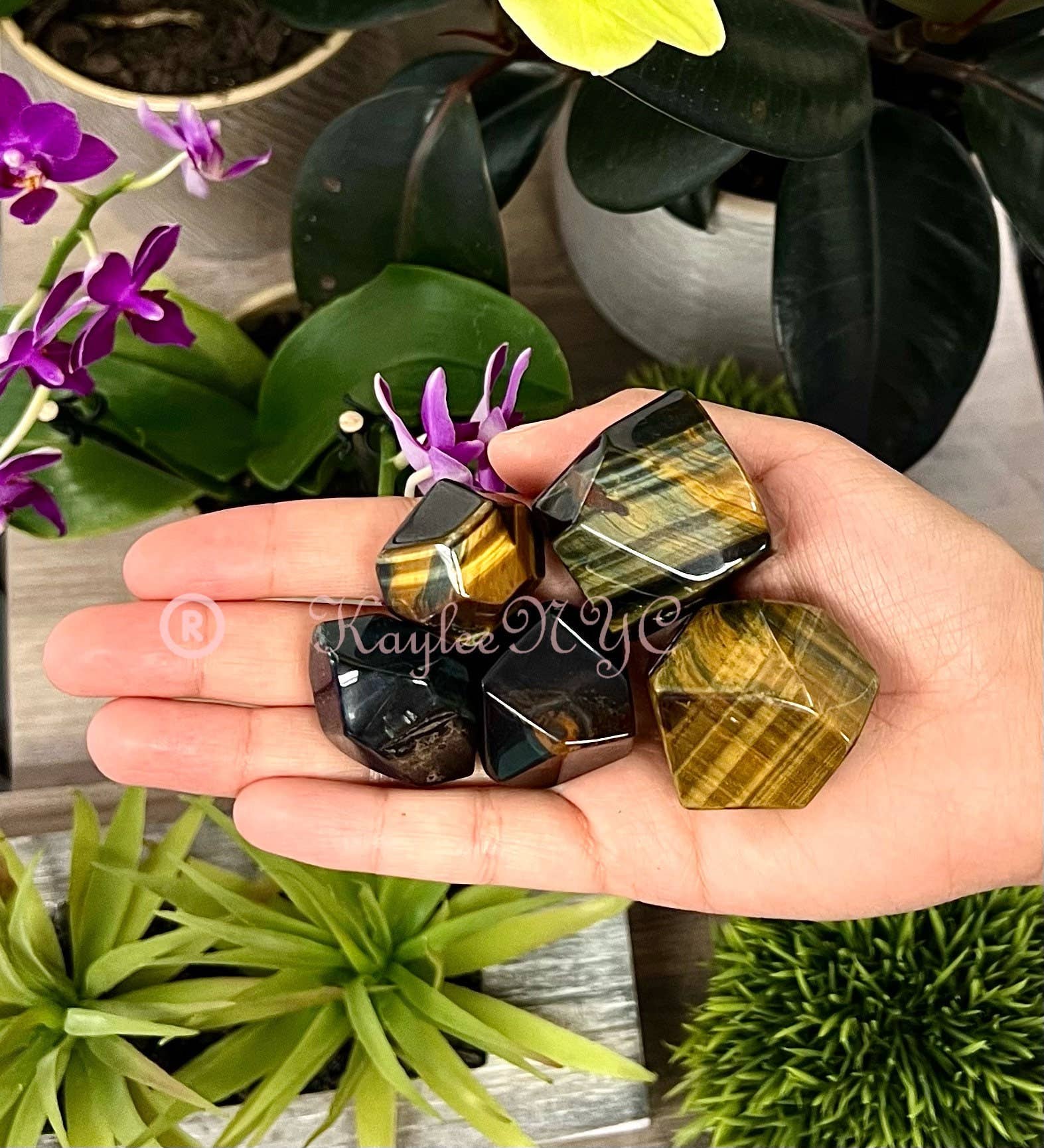 KayleeNYC - Wholesale Spiritual Stone/Crystal - Natural Tiger Eye Crystal, Polished Freeform for Healing4