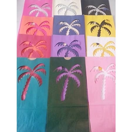 Party Bibs - Wholesale Paper Lantern/Lamp - Palm Tree Luminary Bags, Pack Of 10