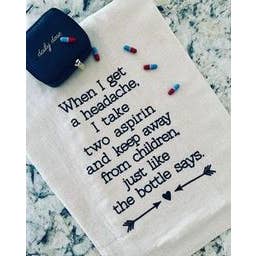 ellembee gift - Vendita all'ingrosso Strofinacci - Quando ottengo un mal di testa divertente e divertente strofinaccio da cucina1