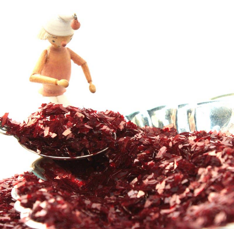 Cristales rojos Brillo de cristal alemán con cristales rojos, purpurina real Super Shard de venta al por mayor en Faire5