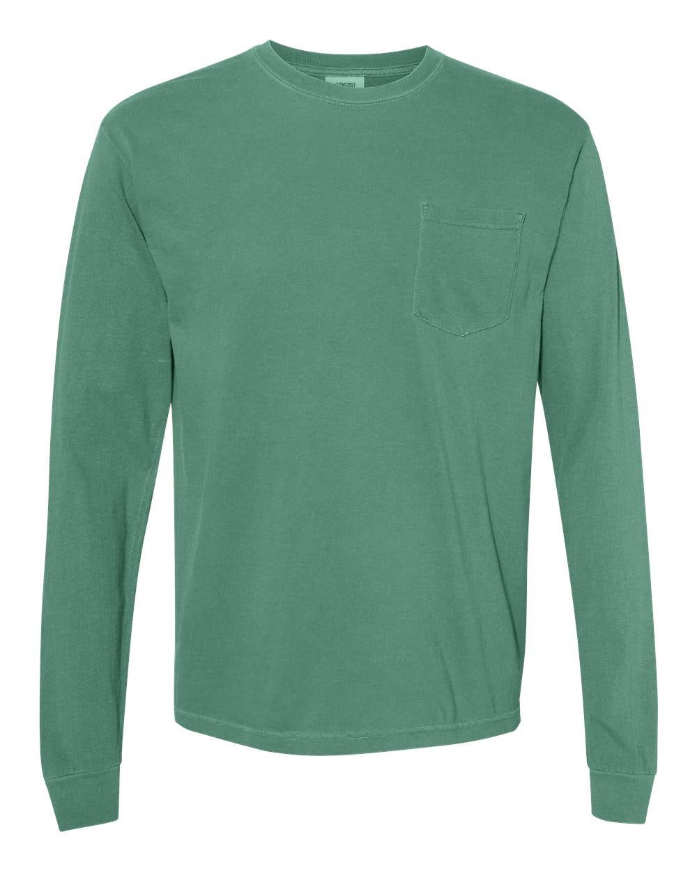 MYES BULK APPAREL - Wholesale T-Shirt - Unisex - Comfort Colors 100% Cotton Long Sleeve Pocket Unisex Shirt22