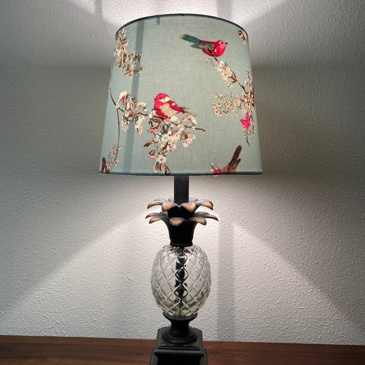 LouSeal Handmade Lampshades - Wholesale Lamp Shade - Beautiful Birds Duck Egg Handmade Lampshade