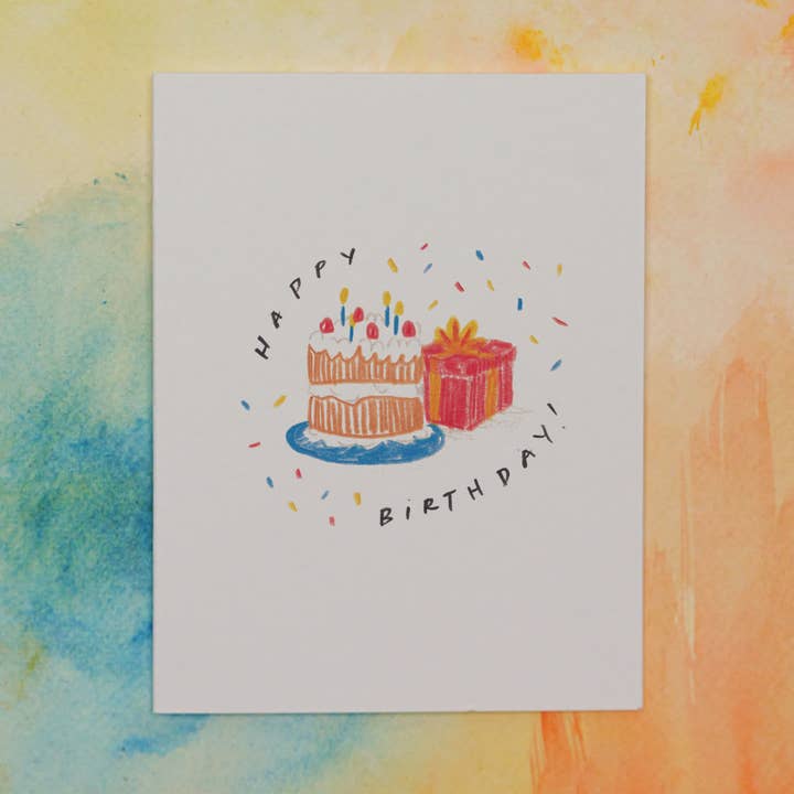 Carte d'anniversaire gâteau pour la vente par Jo Studio