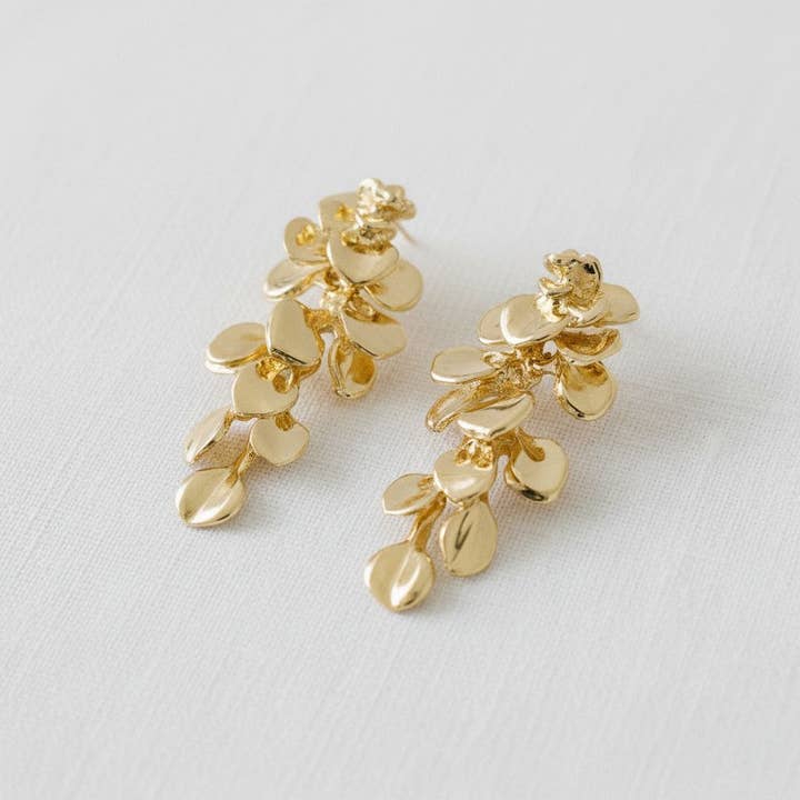 Ellemadera - Wholesale Dangle Earrings - Leaf Tassel Dangle Earrings1