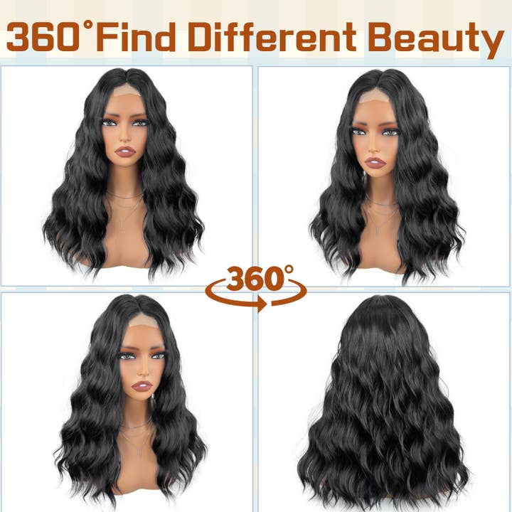 AK Brand - Wholesale Wig/Hair Piece - Long Wavy Synthetic Wig with Center Part and Natural Shine
2