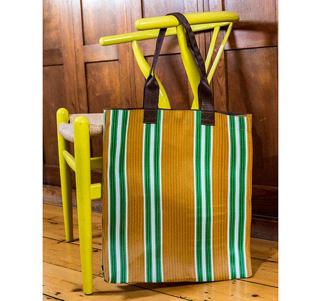 British Colour Standard North America - Wholesale Grocery/Shopping Bag - BRITISH COLOUR STANDARD - 40 cm x 44 cm / 15.75'' x 17.3'' Woven Market Shopper in Spanish Orange & Grass Green1