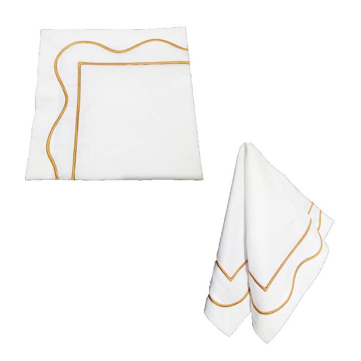 Iza Silva -Luxury Tableware - Wholesale Dinner & Cloth Napkin - Wave Cotton 100% Napkin