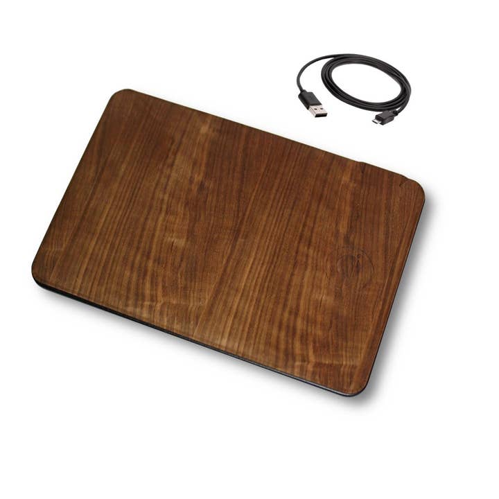 WUDN Handcrafted - Vendita all'ingrosso Tappetino per mouse - Grande tappetino per mouse in vero legno con ricarica rapida wireless da 15 watt3