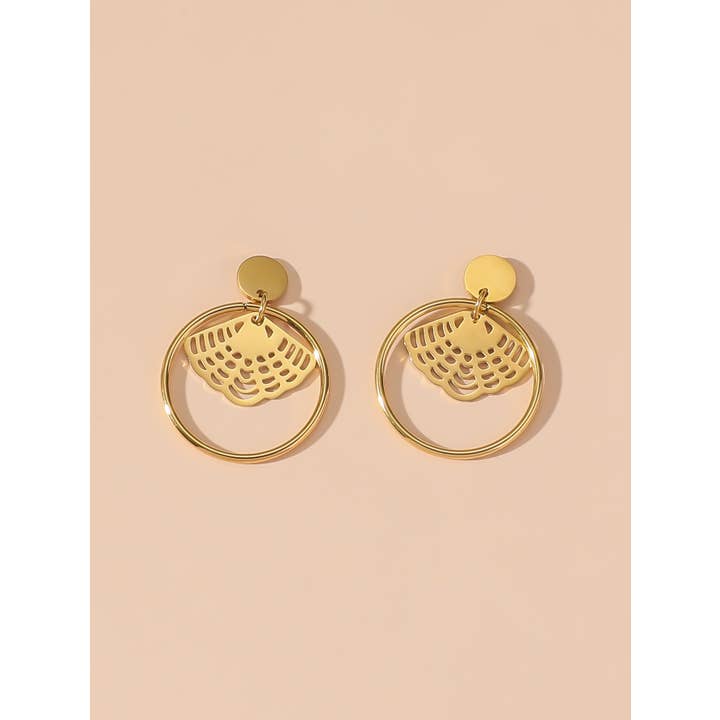 Blossom bijoux - Wholesale Dangle Earrings - 24BOA114 Stainless Steel Stud Earrings1