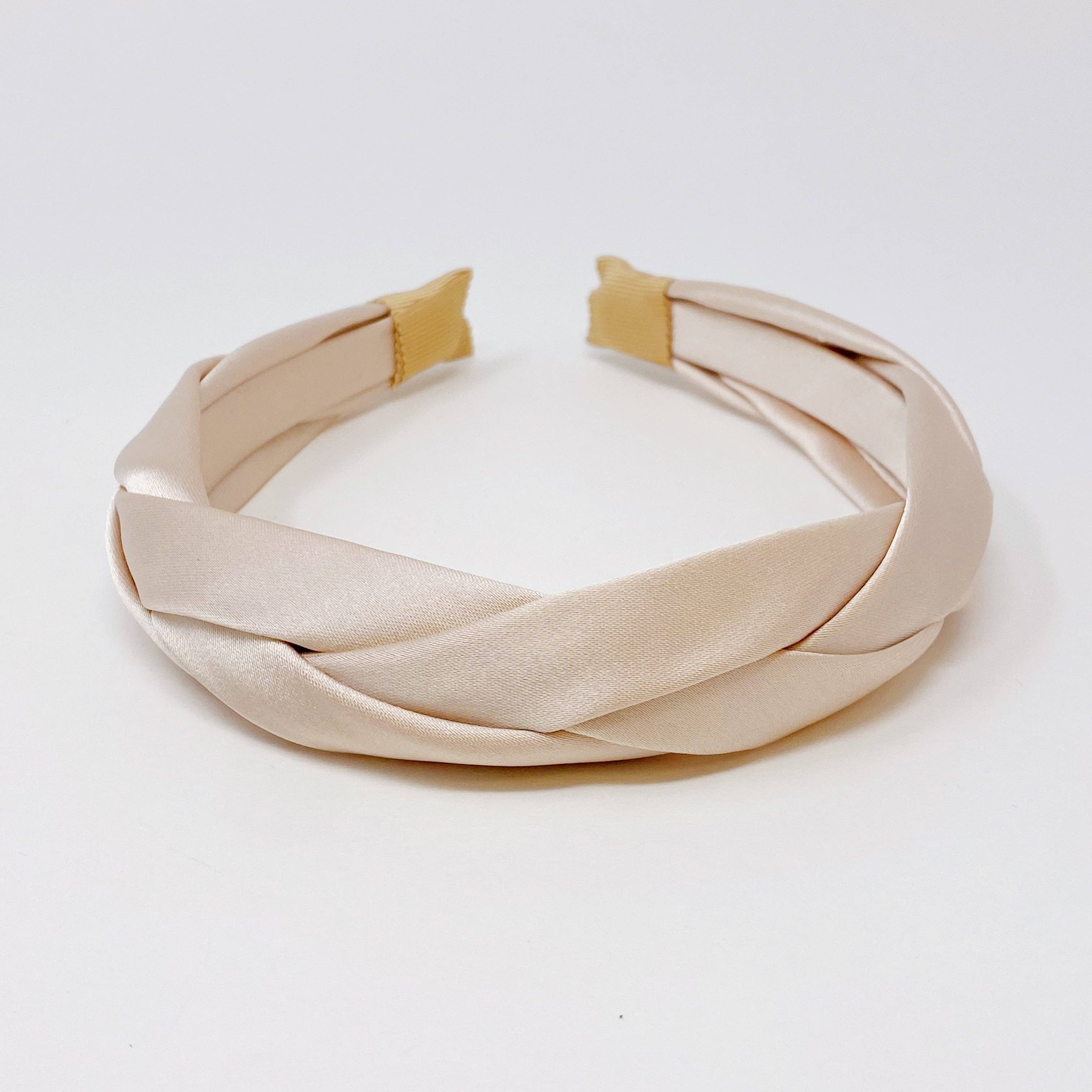 Ellison+Young - Venta al por mayor Cinta para el pelo - Mujer - Diadema trenzada de seda satinada10