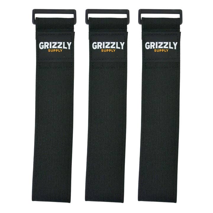 Confezione da 3 cinghie elastiche nere da 18" per la vendita all'ingrosso da parte di Grizzly Supply
