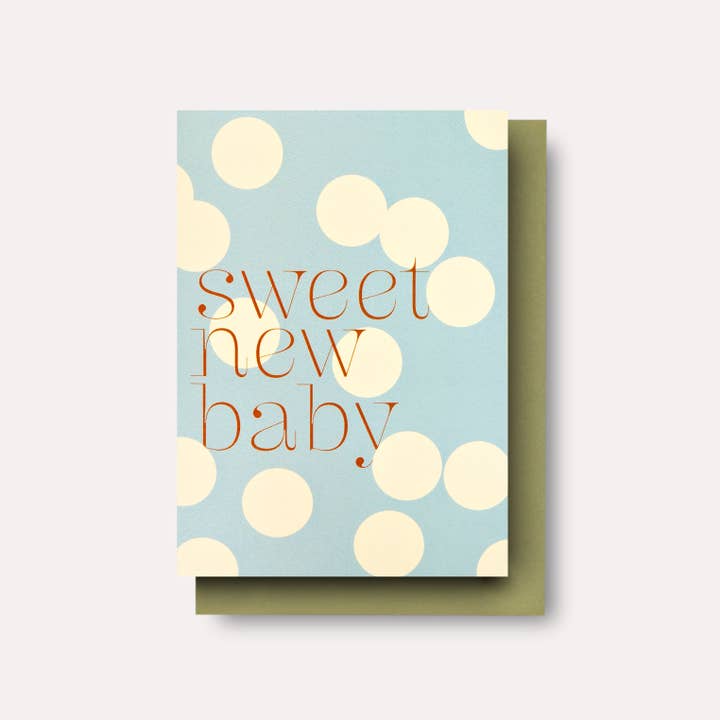 Confetti New Baby Card for wholesale by The Completist (No duties on USA orders!)