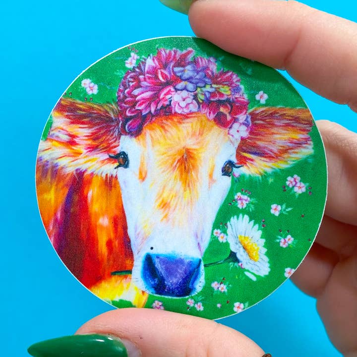Chelzart - Wholesale Sticker - Cow Sticker | Cow Lover Gifts | Frida Kahlo Inspired0