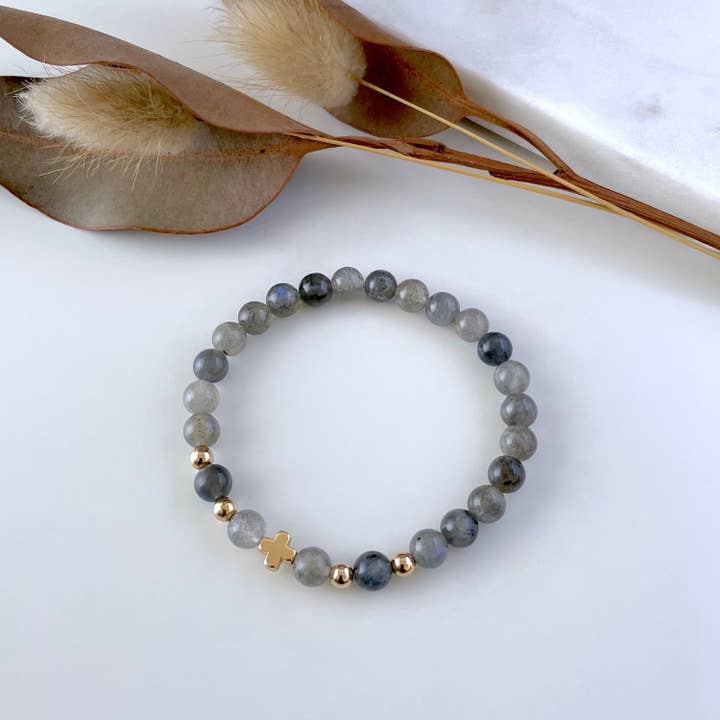 Grace Bracelet with Labradorite & 14k Gold for wholesale by Ann Saint James