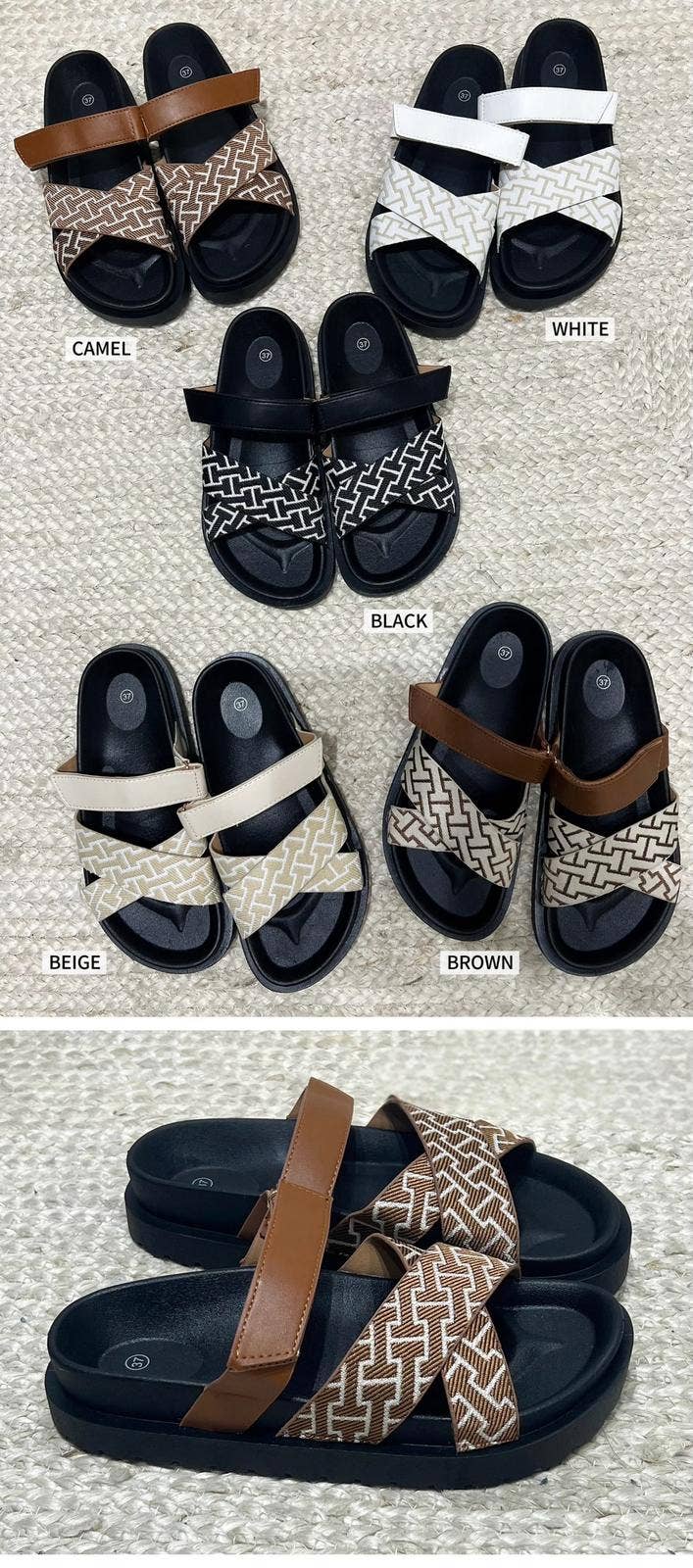 No Doubt Shoes – wholesale Sandals – Women's – CHUNKY DESIGNER CROSS STRAP SLIDER SANDALS 2