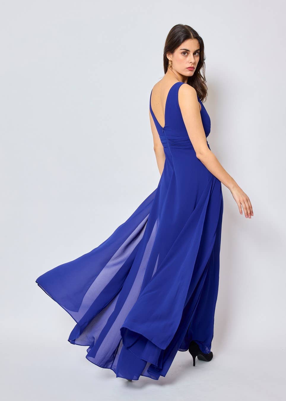 Eva & Lola - Epsilonn – Großhandel Abendkleid – Damen – Jumpsuit-Kleid mit tiefem V-Ausschnitt18