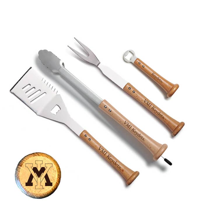 VMI 'Home Run' BBQ Tongs Combo Set for wholesale by Baseball BBQ