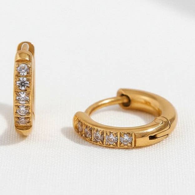 Cubic Zirconia Hoop Earrings for wholesale by paperln