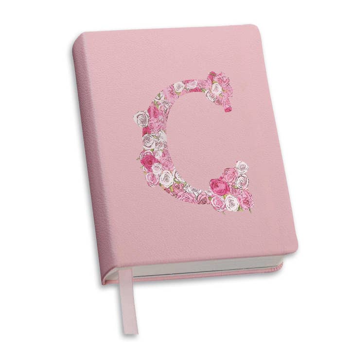 Journal Pink - Monogram - Floral Bouquet for wholesale by Toss Designs