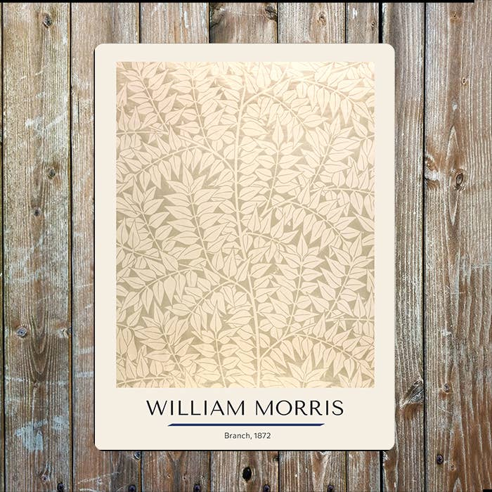William Morris Zweig 1872 | Kunst | Metallschildtafel für den Großhandel von The British Metal Signs Company