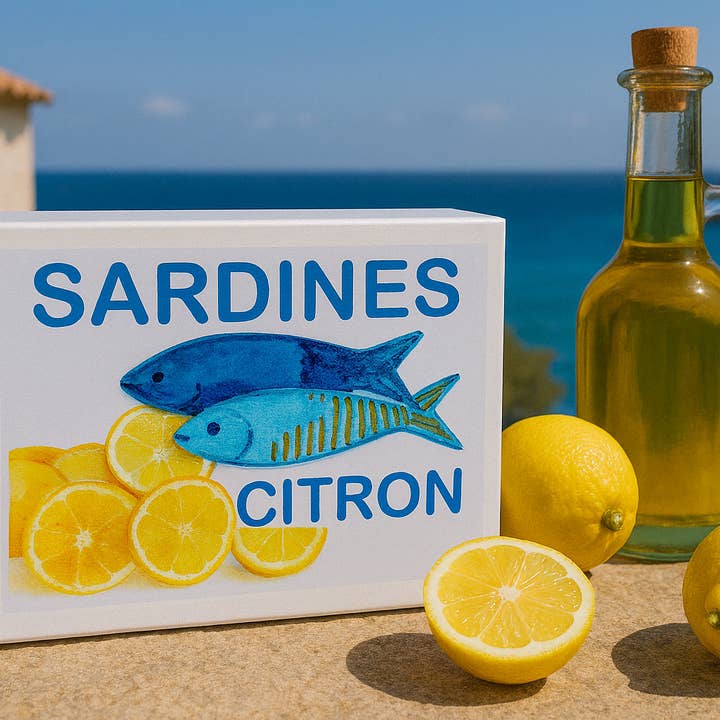 CAPITAINE NAT' - Wholesale Tinned Fish - COLLECTOR - Sardines with olive oil and organic lemon* 115g