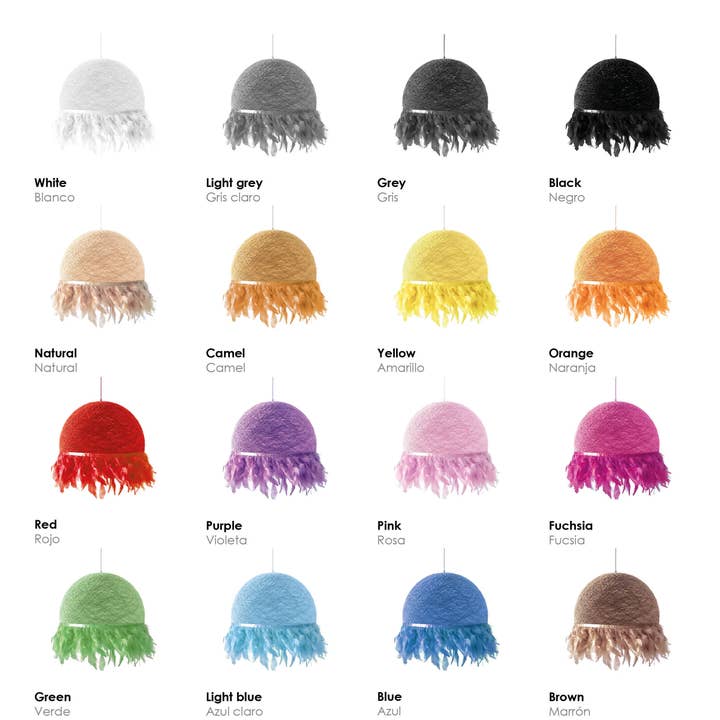 Geometrik Design – Pedra de parede por atacado – Luminária pendente com penas marrons HALF FEATHERS, design nórdico8