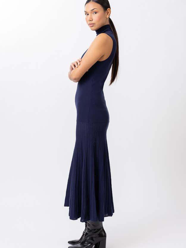 NAVY PAULINA MAXI SWEATER DRESS for wholesale on Faire2