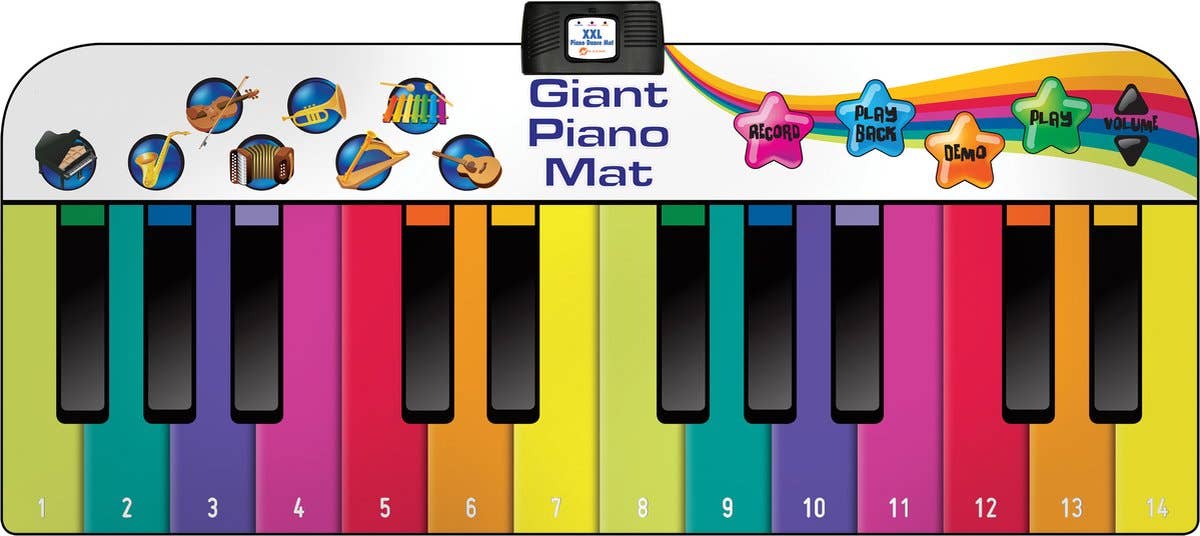 N-GEAR - Vendita all'ingrosso Gioco musicale - Bambini e neonati - N-GEAR Tappeto musicale XXL da 180 cm per bambini - Piano interattivo da ballo1