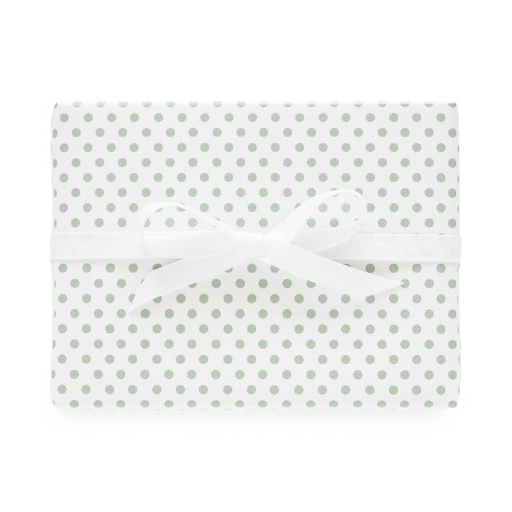 Wrapping Paper Rolls, Green Dot for wholesale by Sugar Paper