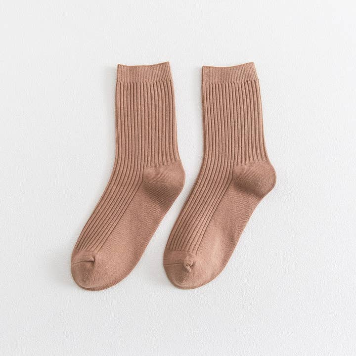 NINEXIS - Wholesale Socks - Unisex - CWMS02986_UNISEX SOLID RIBBED COTTON CREW SOCKS4
