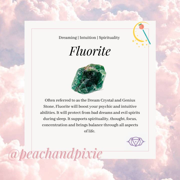 Peach and Pixie - Vente Pierre et cristal de spiritualité - Fluorite roulée, d'origine éthique2