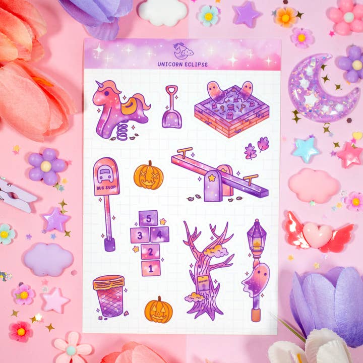 Feuille d'autocollants Phantom Park pour la vente par Unicorn Eclipse