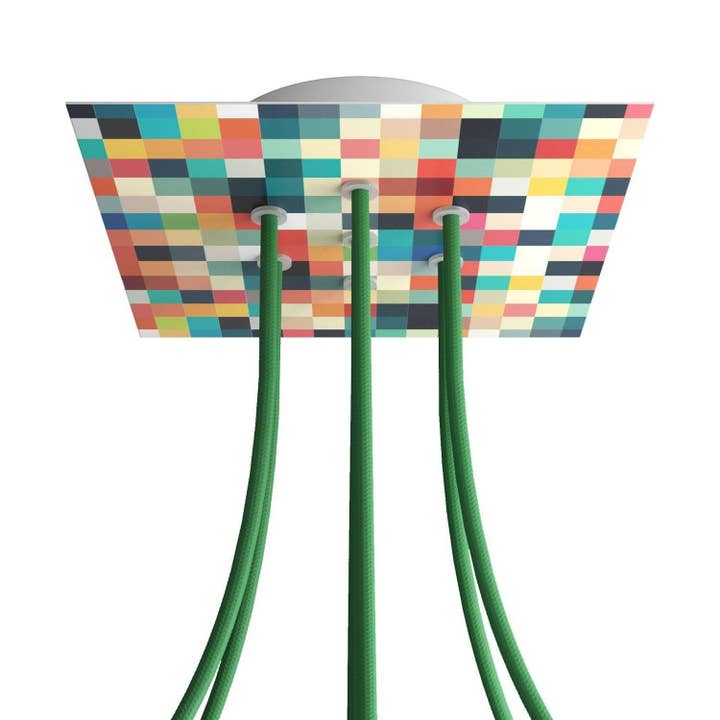 Rose-One kvadratisk roset, 200 mm med 7 huller og 4 sidehuller - PROMO for engroshandel hos LIGHTINUP S.R.L.