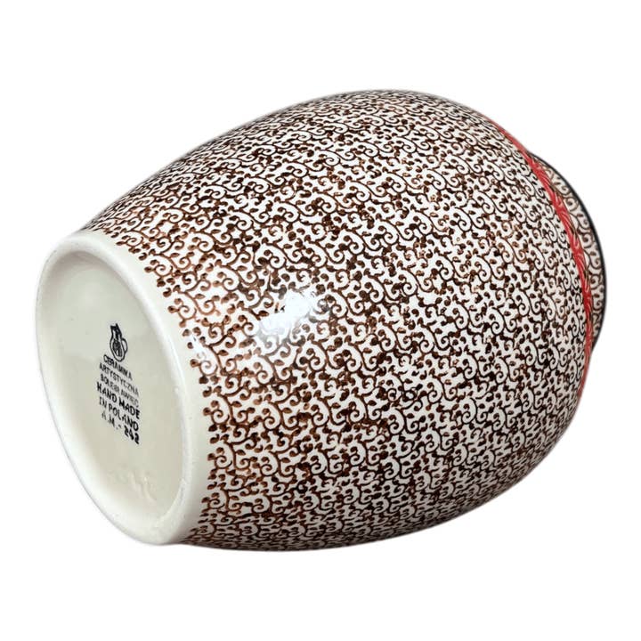 Polish Pottery Outlet - Wholesale Vase - Vase, Tall, 6.5" in "Coral Fans" by Ceramika Artystyczna | A345-2199X1