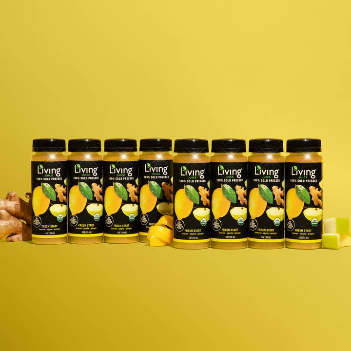 Living Juice - Wholesale Fruit Juice - Living Juice Fresh Start Mini - Organic 4oz Pressed Juice2