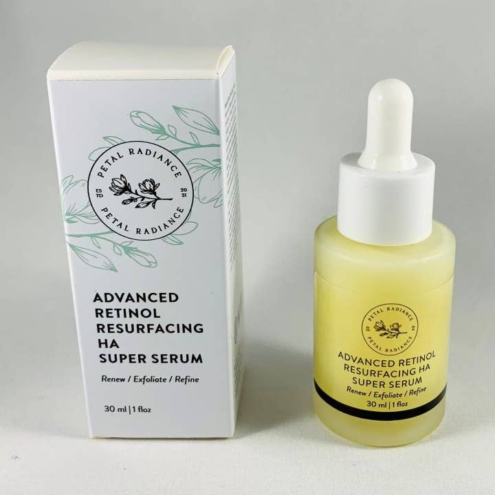 Advanced Retinol Resurfacing HA Super Serum for wholesale by Petal Radiance Skincare LLC