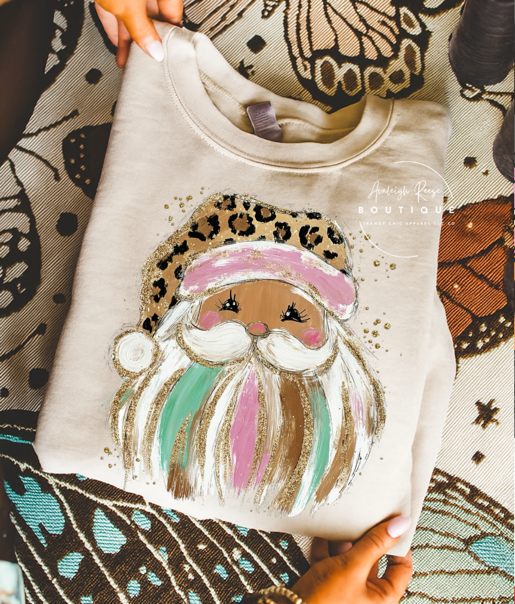 Trendy Chic Apparel LLC - Vendita all'ingrosso Felpa stampata - Donna - Felpe e magliette di Babbo Natale con pennellate preppy3