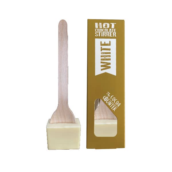 White Hot Chocolate Stirrer for wholesale by Cocoa Counter
