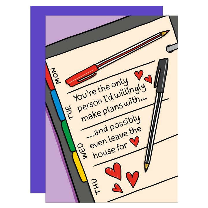 Introvert Pläne machen Liebe A6 Karte für den Großhandel von TeePee Creations