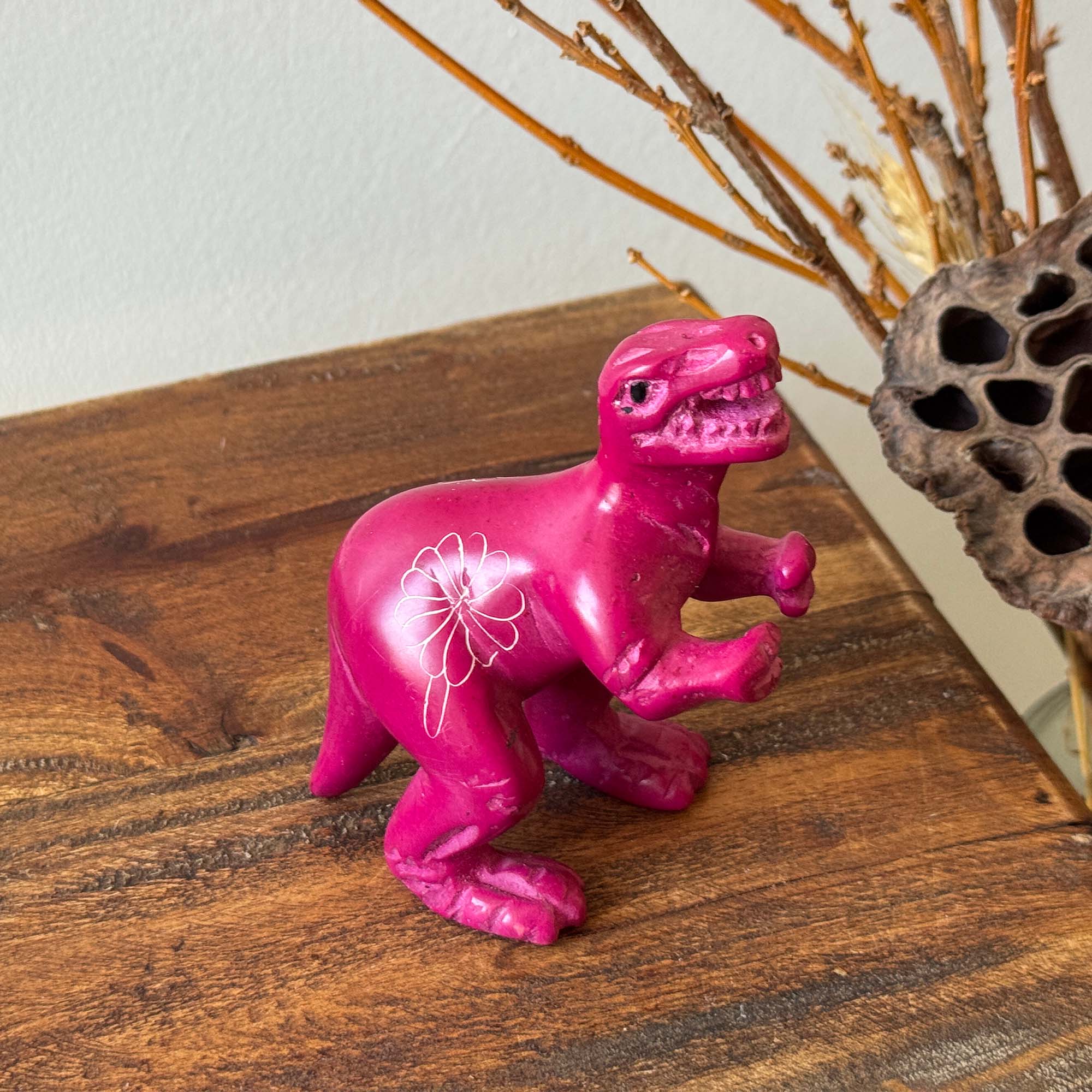 Global Crafts - Wholesale Decorative Figurine - Soapstone Tyrannosaurus Dinosaur - Sold as Assorted Colors3