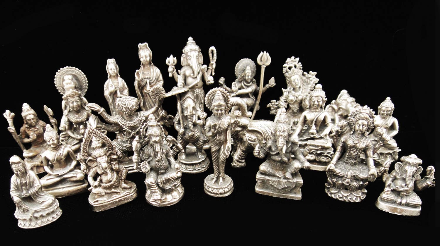 Tika - Wholesale Decorative Figurine - Brass Deity Small Statuette - 10 pc Assortment3