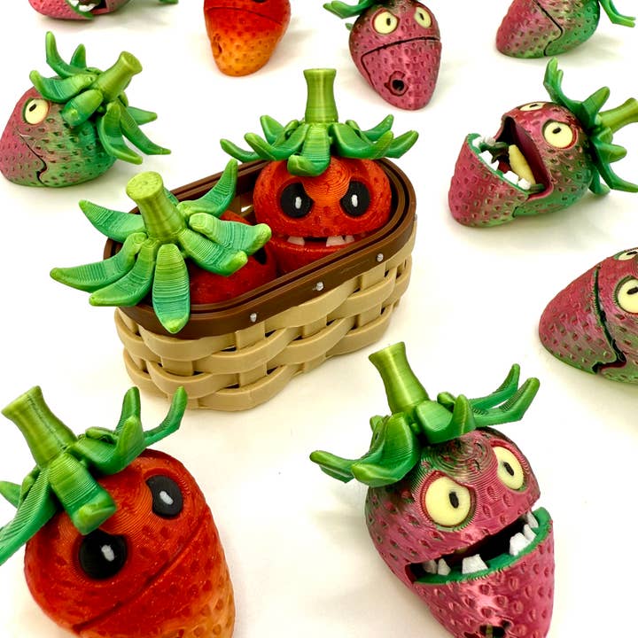 Zomberry articulé d'Halloween avec panier, imprimé en 3D pour la vente par Great American Designs