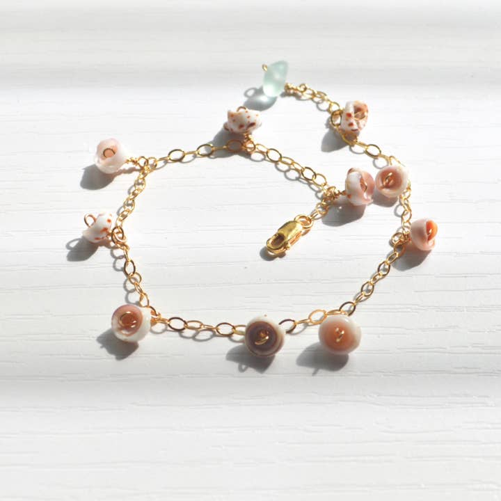 Salty But Sweet - Wholesale Charm/dangle bracelet - Puka Shell Chain Bracelet2