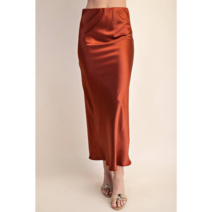 STYLE USA - Wholesale Skirt - Women's - Midi Satin Skirt5